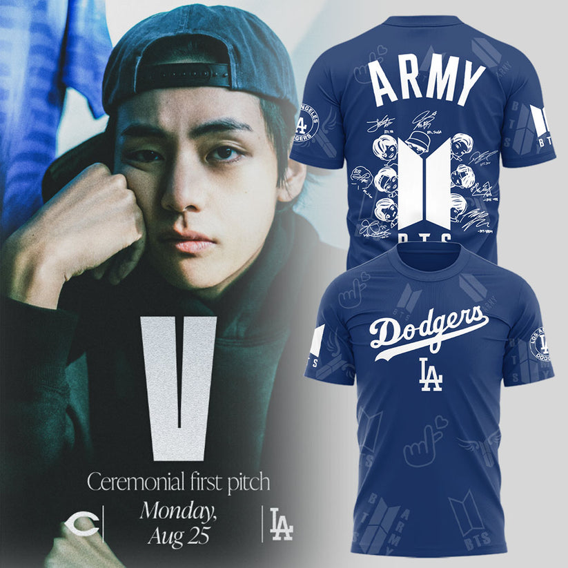 Army BTS x Los Angeles Dodgers T-Shirt