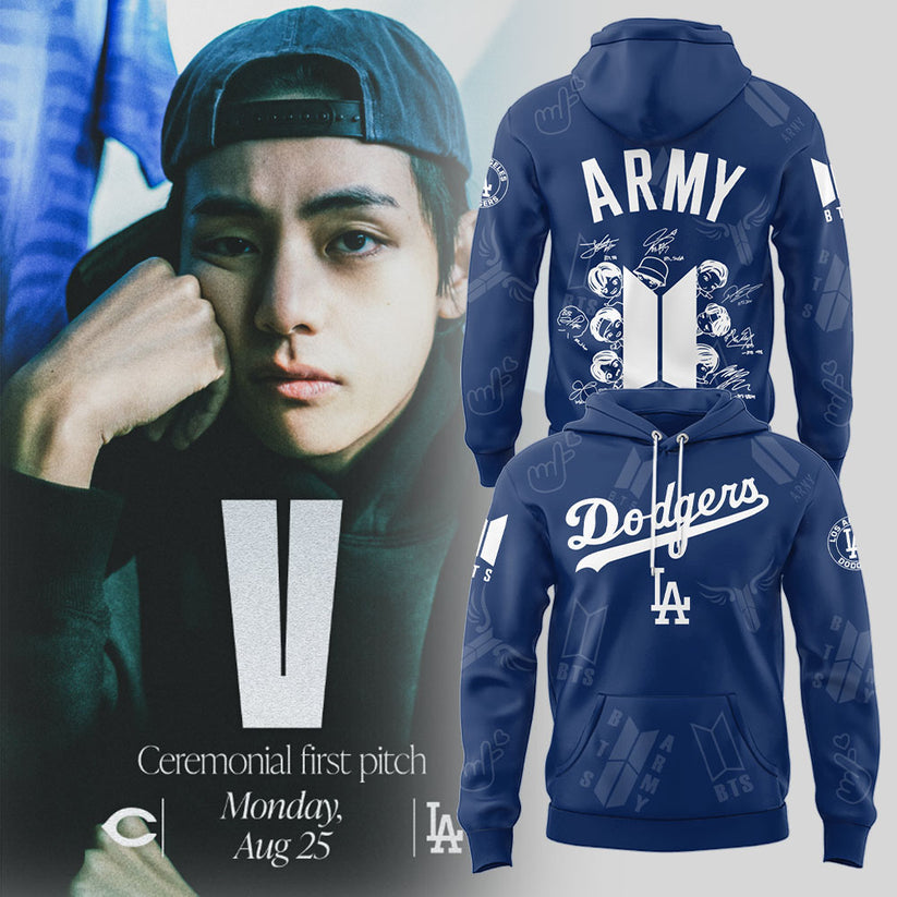 Army BTS x Los Angeles Dodgers Hoodie Special Version