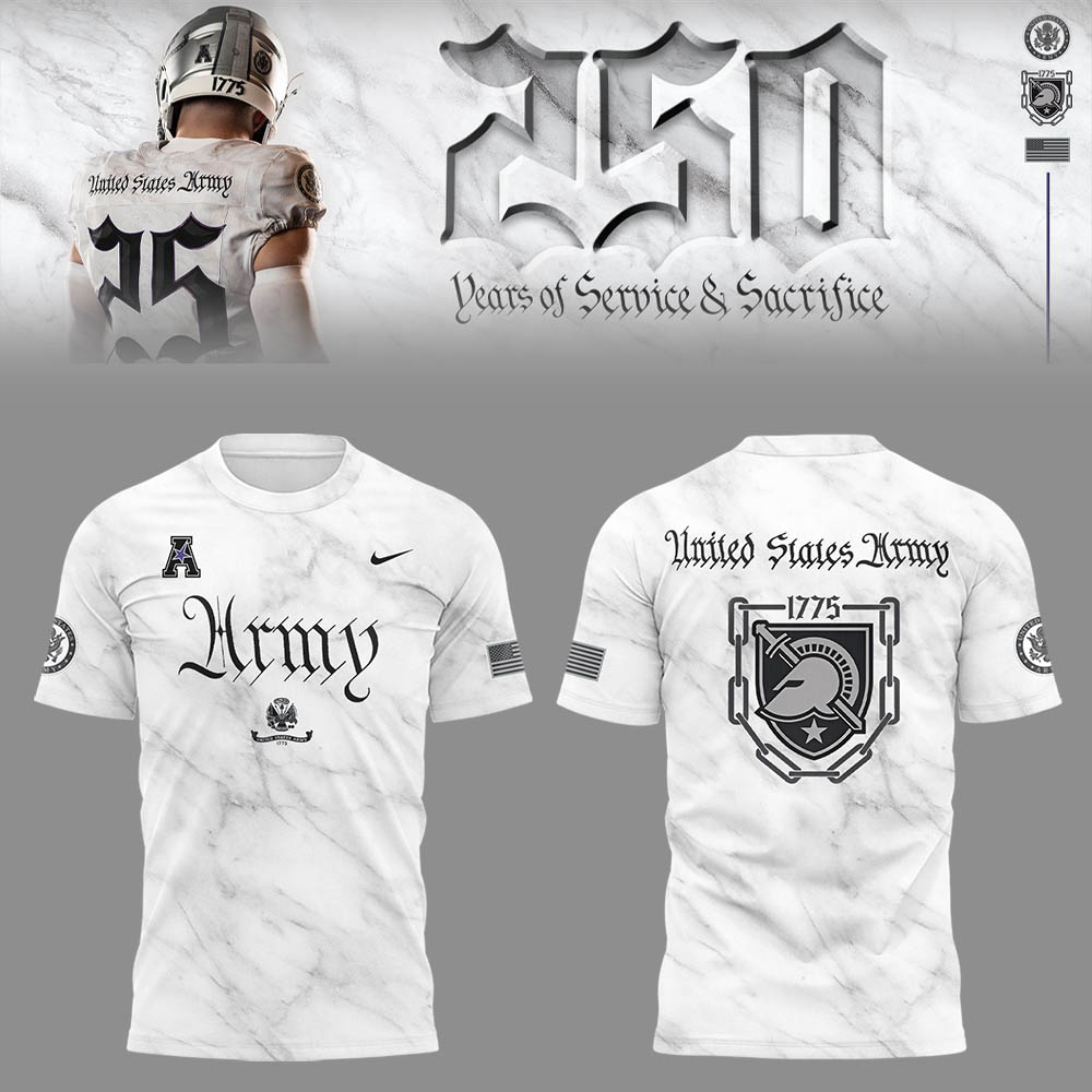 Army T-Shirt For The Army-Navy Game - New Released Uniform Edition Army’s 250 Years T-Shirt