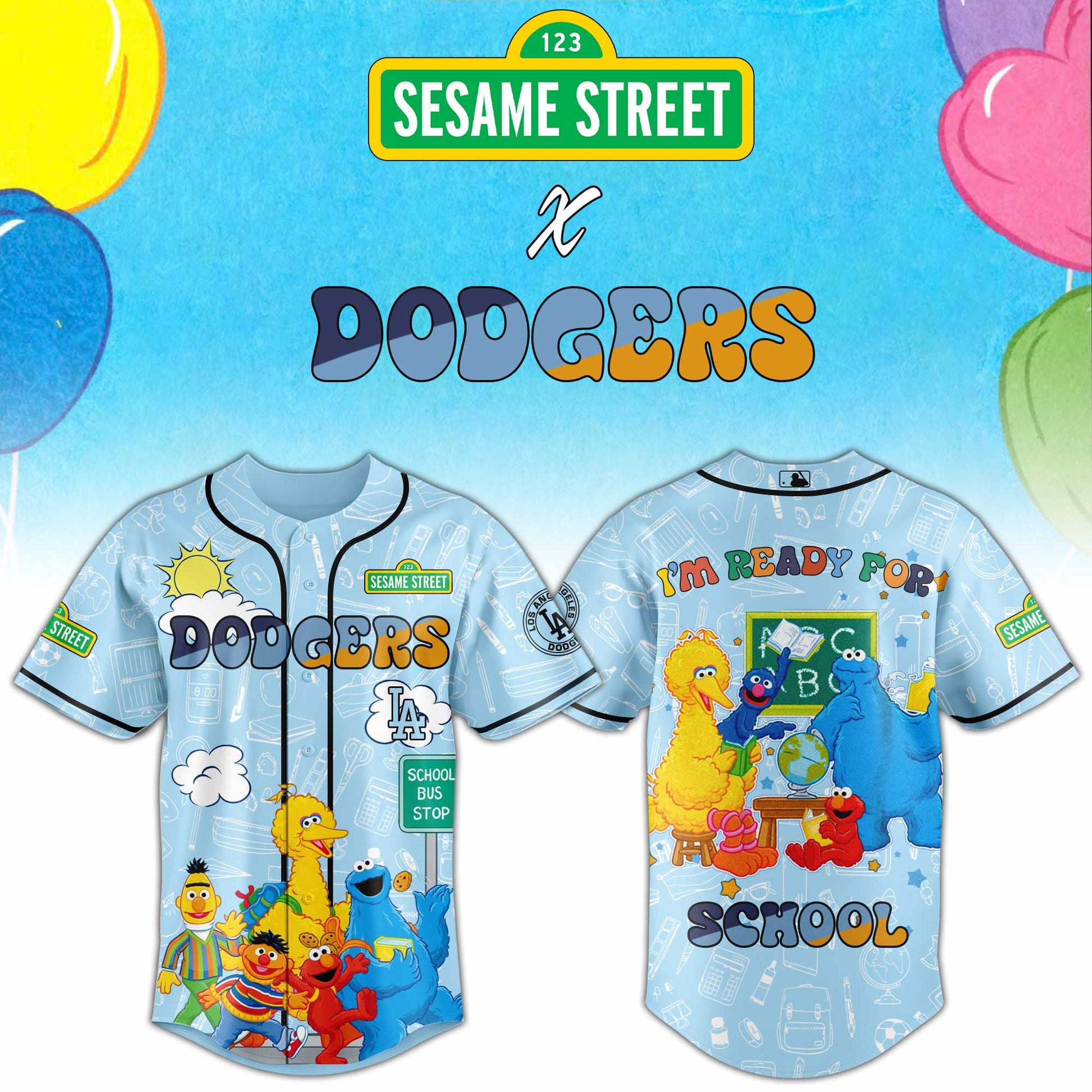 Los Angeles Dodgers Jersey x Sesame Back to School