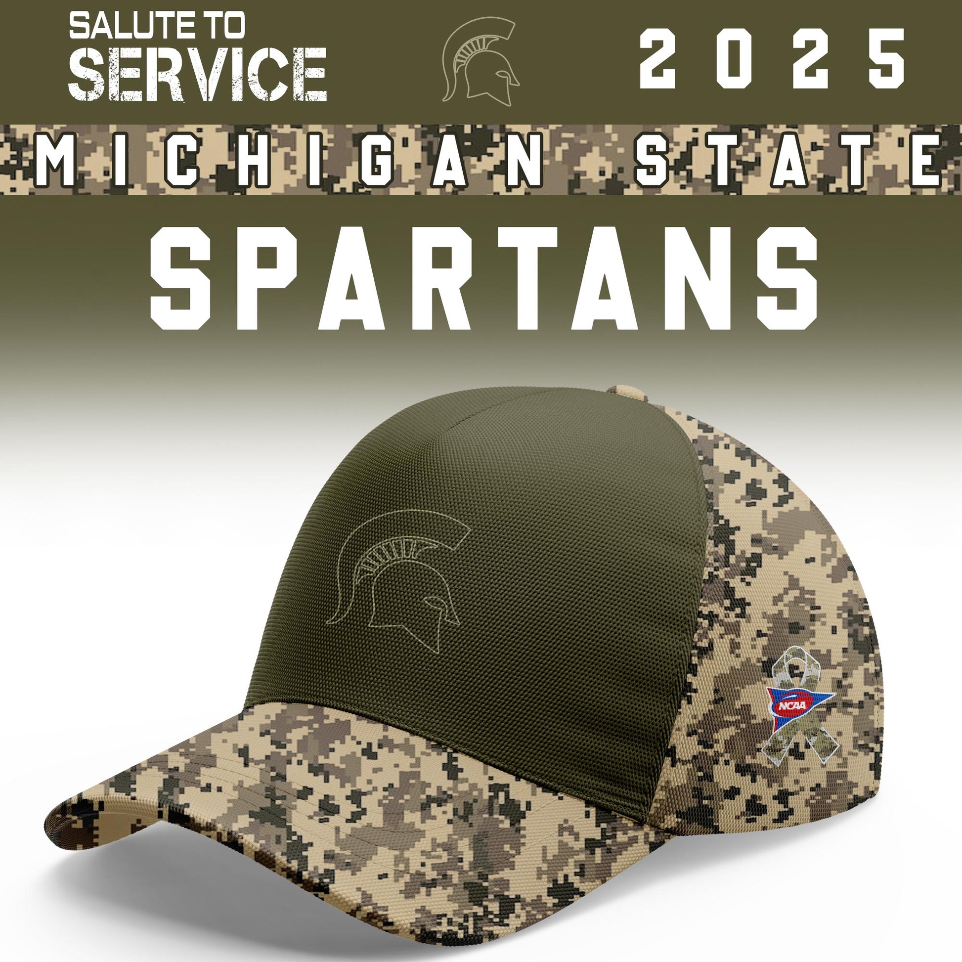 Michigan State Spartans Salute To Service Limited Hoodie and Cap 2025 Collection