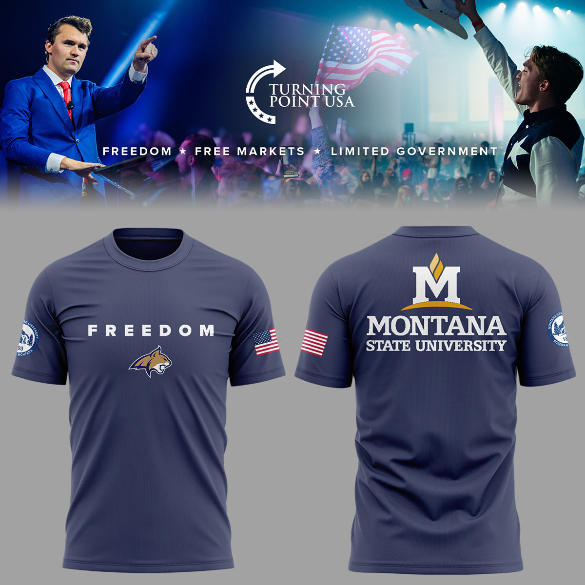 University Of Montana State x Turning Point USA 2025 TShirt