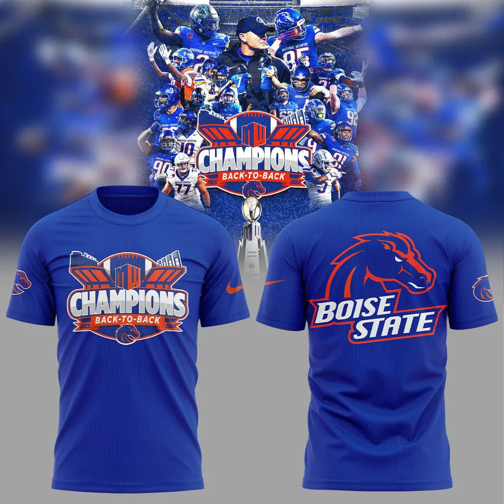 Boise State Broncos 2024 Mountain West Conference Football Champions T-Shirt Set+NT07122412ID10DS11