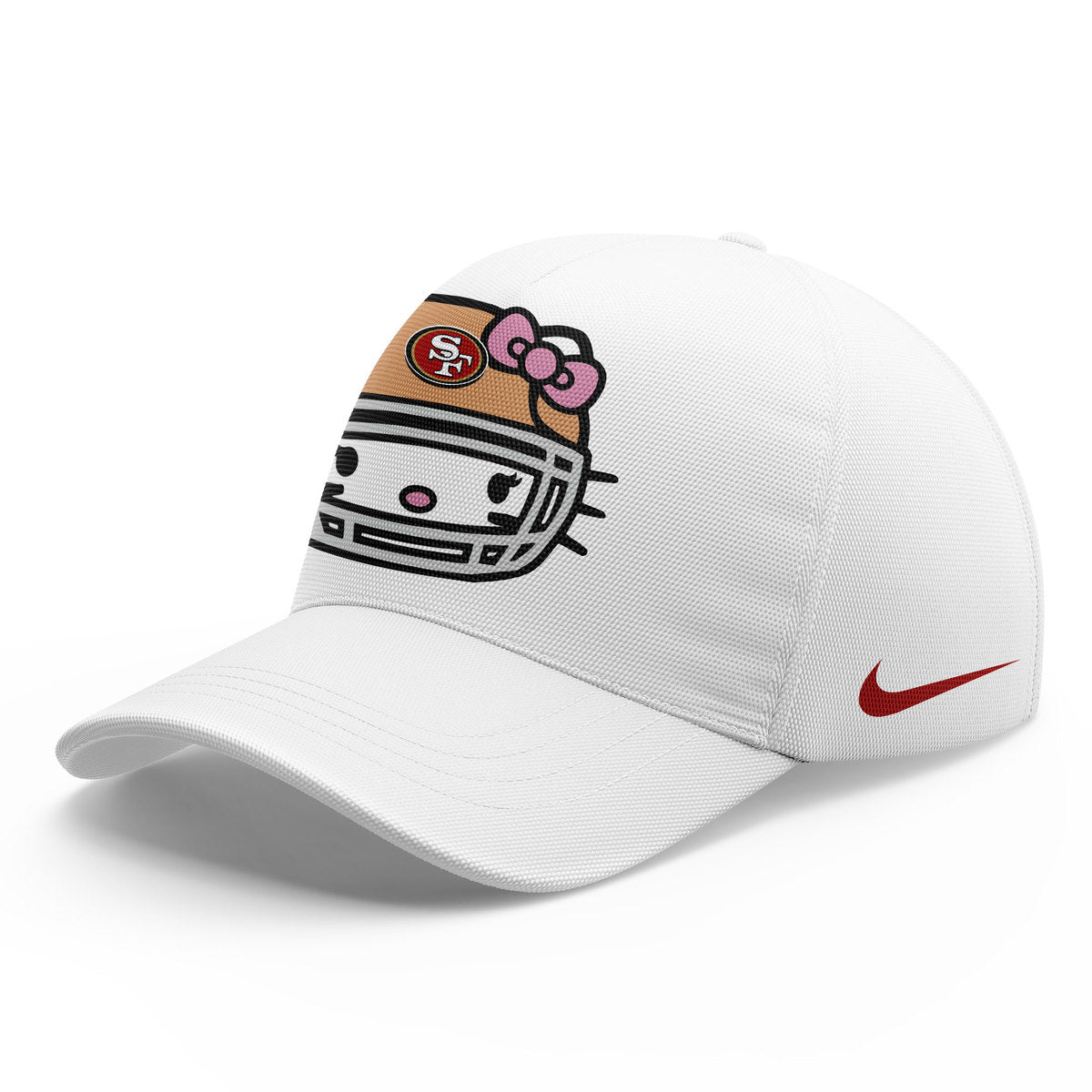 Premium San Francisco 49ers Gear - Limited Edition San Francisco 49ers x Hello Kitty T-Shirt+Pants+Cap Set - Gear Up For Big Game - High-End SF 49ers Merch