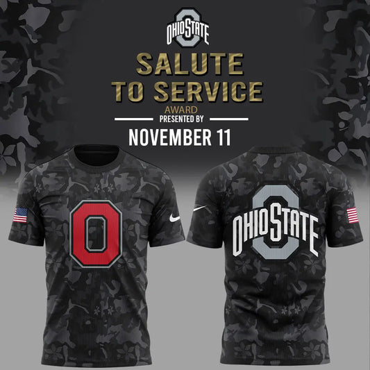 Limited Edition Wild Collective Black Ohio State Camo T-Shirt - Gift For Buckeye Nation