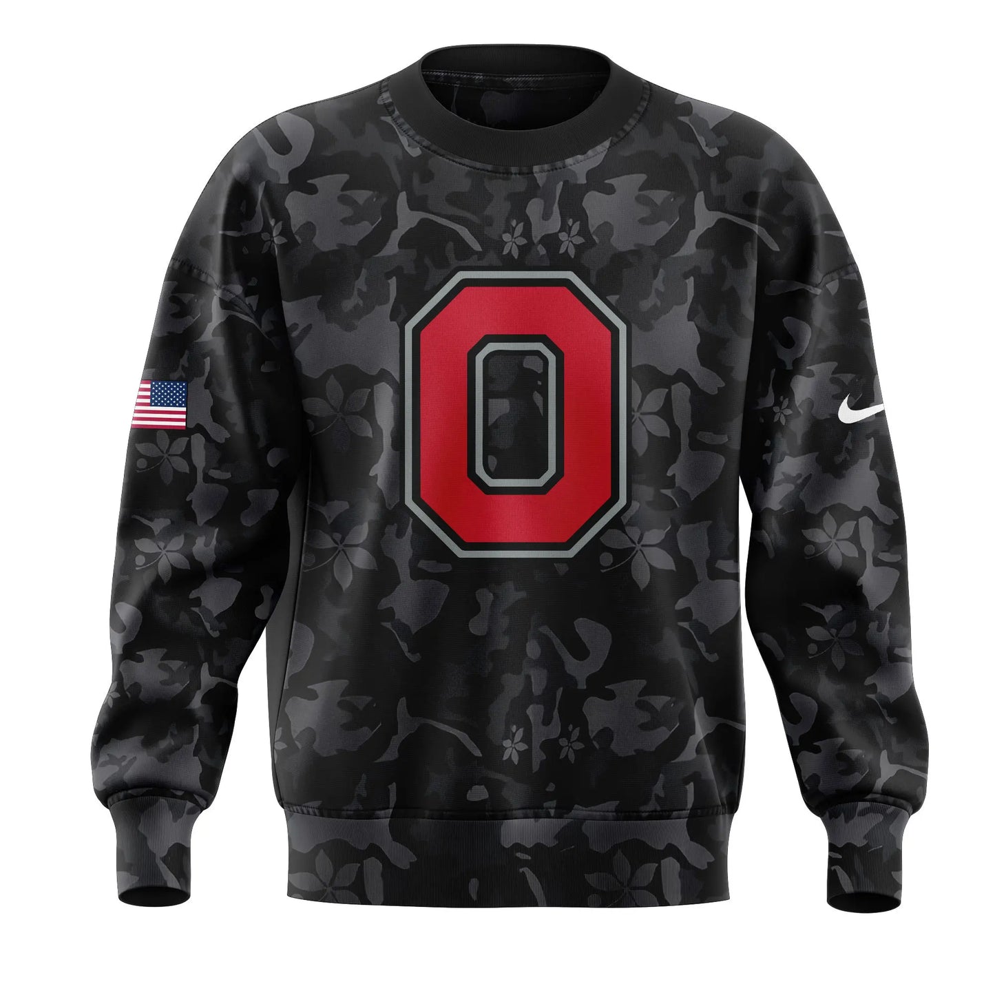 Limited Edition Wild Collective Black Ohio State Camo Sweatshirt - Gift For Buckeye Nation