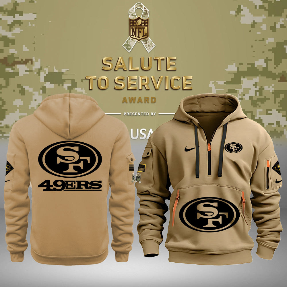 Premium San Francisco 49ers Gear - San Francisco 49ers Veterans Day New Hoodie - Gear Up For Big Game - High-End SF 49ers Merch