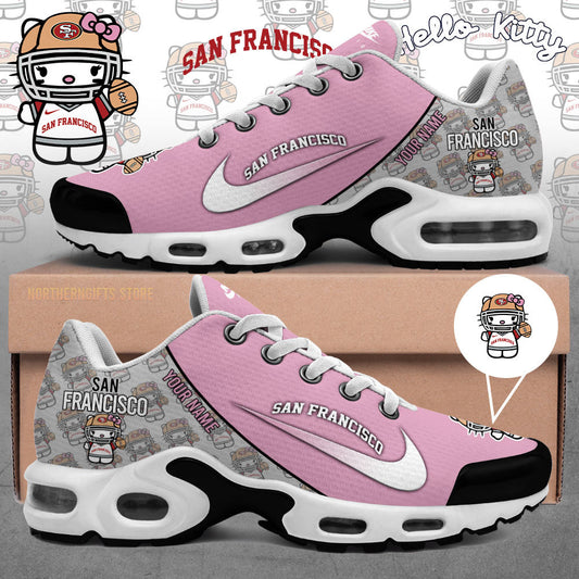 Premium San Francisco 49ers Gear - Limited Editon San Francisco 49ers x Hello Kitty Custom Name For Fans Shoes - Gear Up For Big Game - High-End SF 49ers Merch