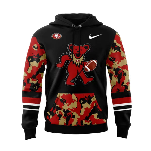 Premium San Francisco 49ers Gear - San Francisco 49ers Grateful Dead Night Hoodie Set - Gear Up For Big Game - High-End SF 49ers Merch