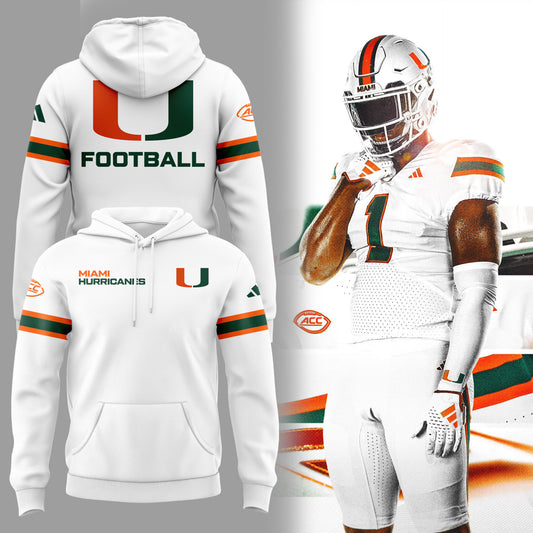 Limited Edition Miami Hurricanes White Hoodie-PU101224505