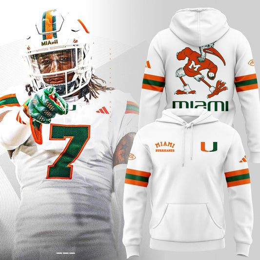 Limited Edition Miami Hurricanes White Hoodie-PU101224510