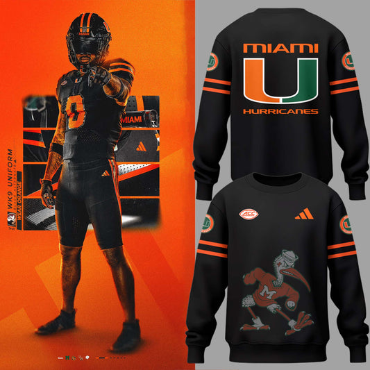 Limited Edition Miami Hurricanes Black Sweatshirt-PU102524502