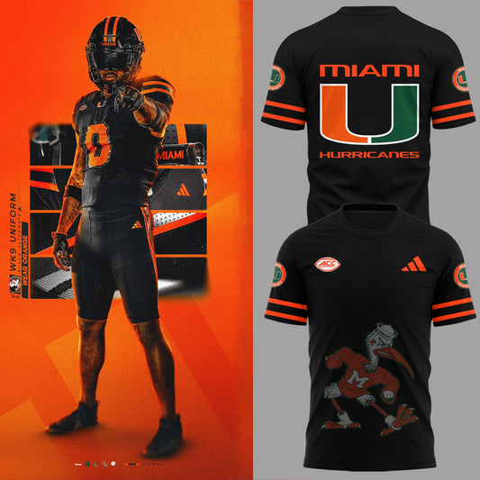 Limited Edition Miami Hurricanes Black TShirt-PU102524503