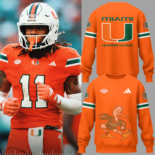 Limited Edition Miami Hurricanes Orange Sweatshirt-PU102524504