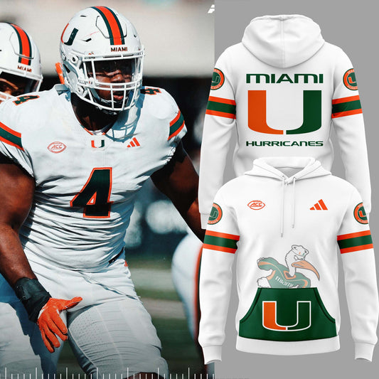 Limited Edition Miami Hurricanes White Hoodie-PU102524511