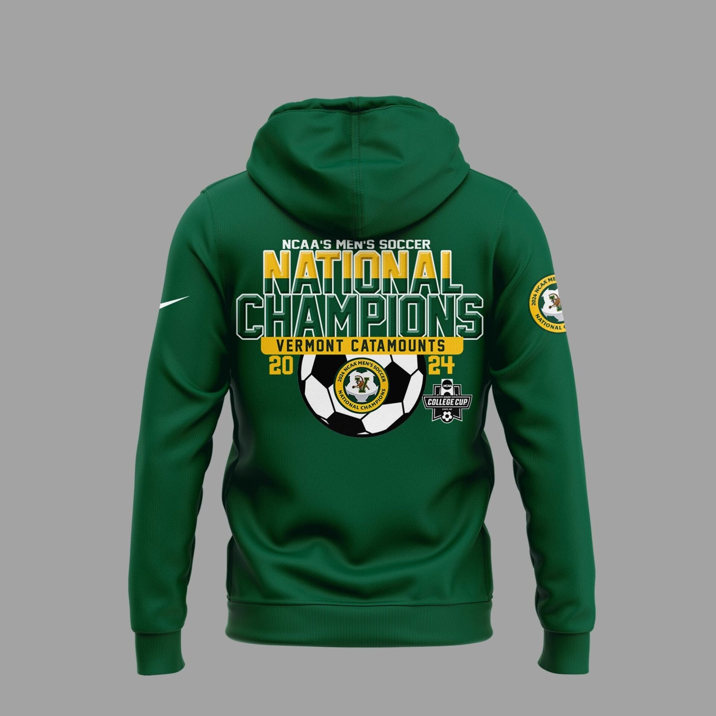 Premium University of Vermont Catamounts Merch - UVM Men’s Soccer 2024 College Cup National Champions Hoodie