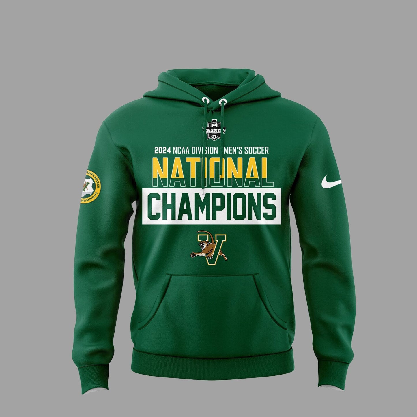 Premium University of Vermont Catamounts Merch - UVM Men’s Soccer 2024 College Cup National Champions Hoodie