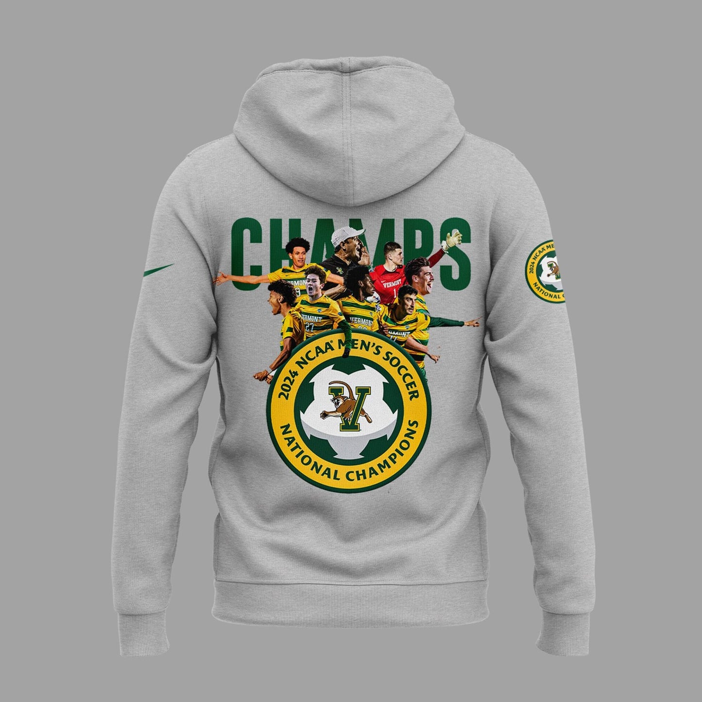 Premium University of Vermont Catamounts Merch - UVM Men’s Soccer 2024 College Cup National Champions Hoodie