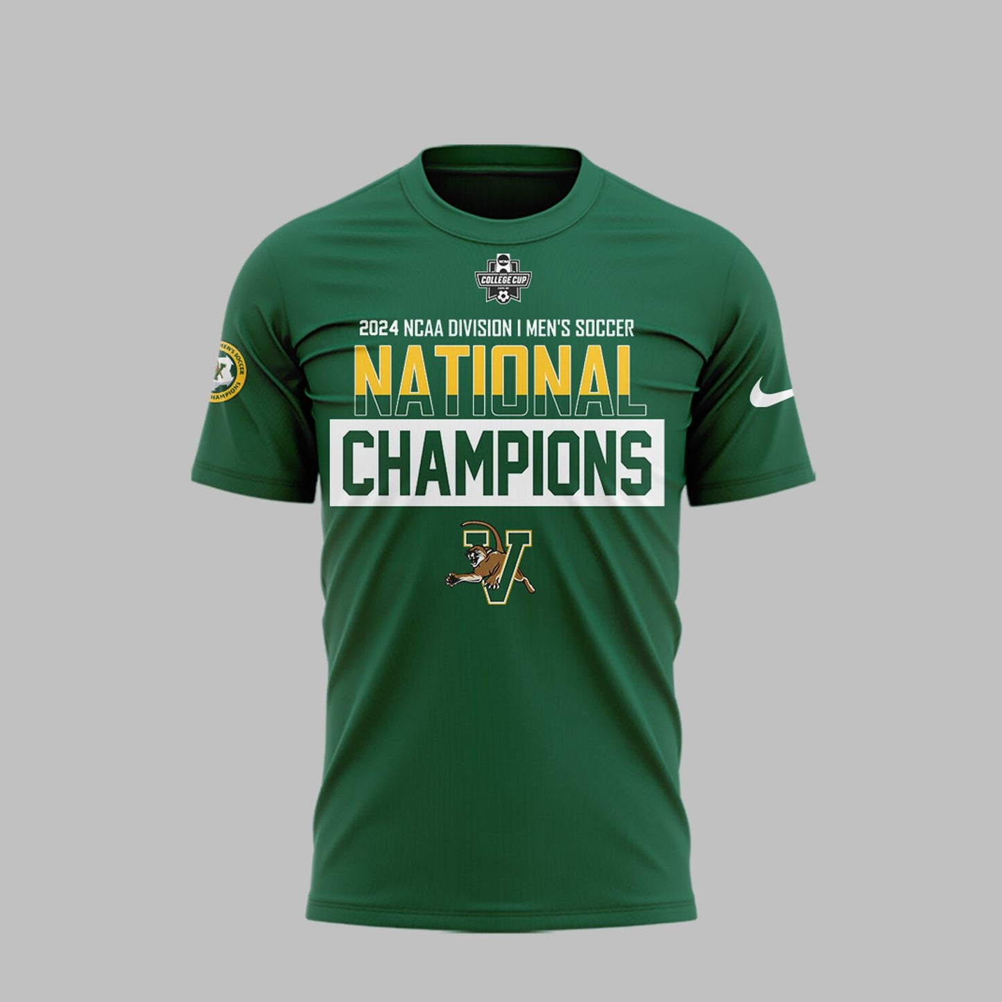 Premium University of Vermont Catamounts Merch - UVM Men’s Soccer 2024 College Cup National Champions T-Shirt