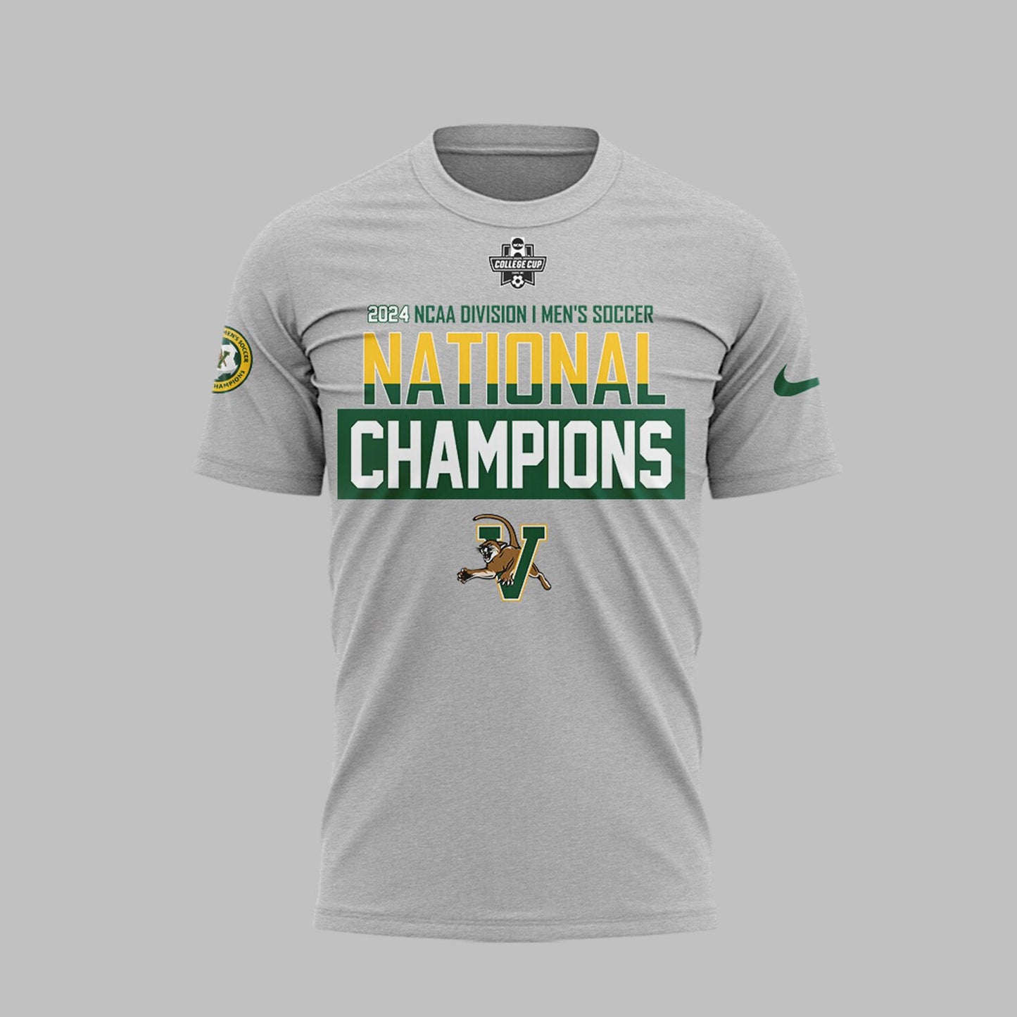 Premium University of Vermont Catamounts Merch - UVM Men’s Soccer 2024 College Cup National Champions T-Shirt