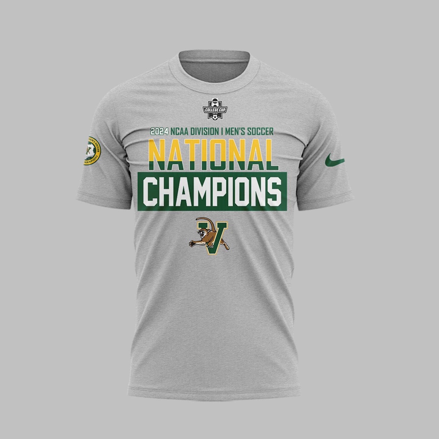 Premium University of Vermont Catamounts Merch - UVM Men’s Soccer 2024 College Cup National Champions T-Shirt