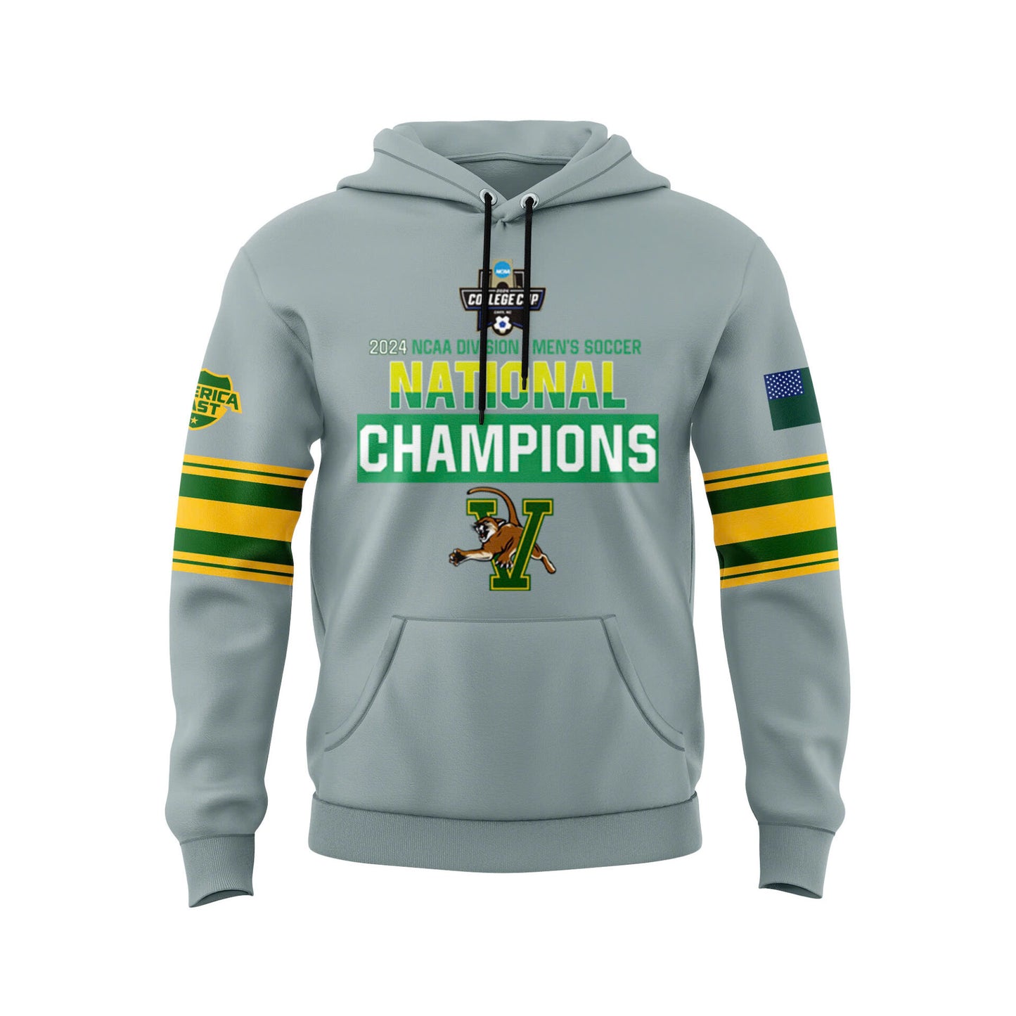 Premium University of Vermont Catamounts Merch - UVM Men’s Soccer 2024 College Cup National Champions Hoodie