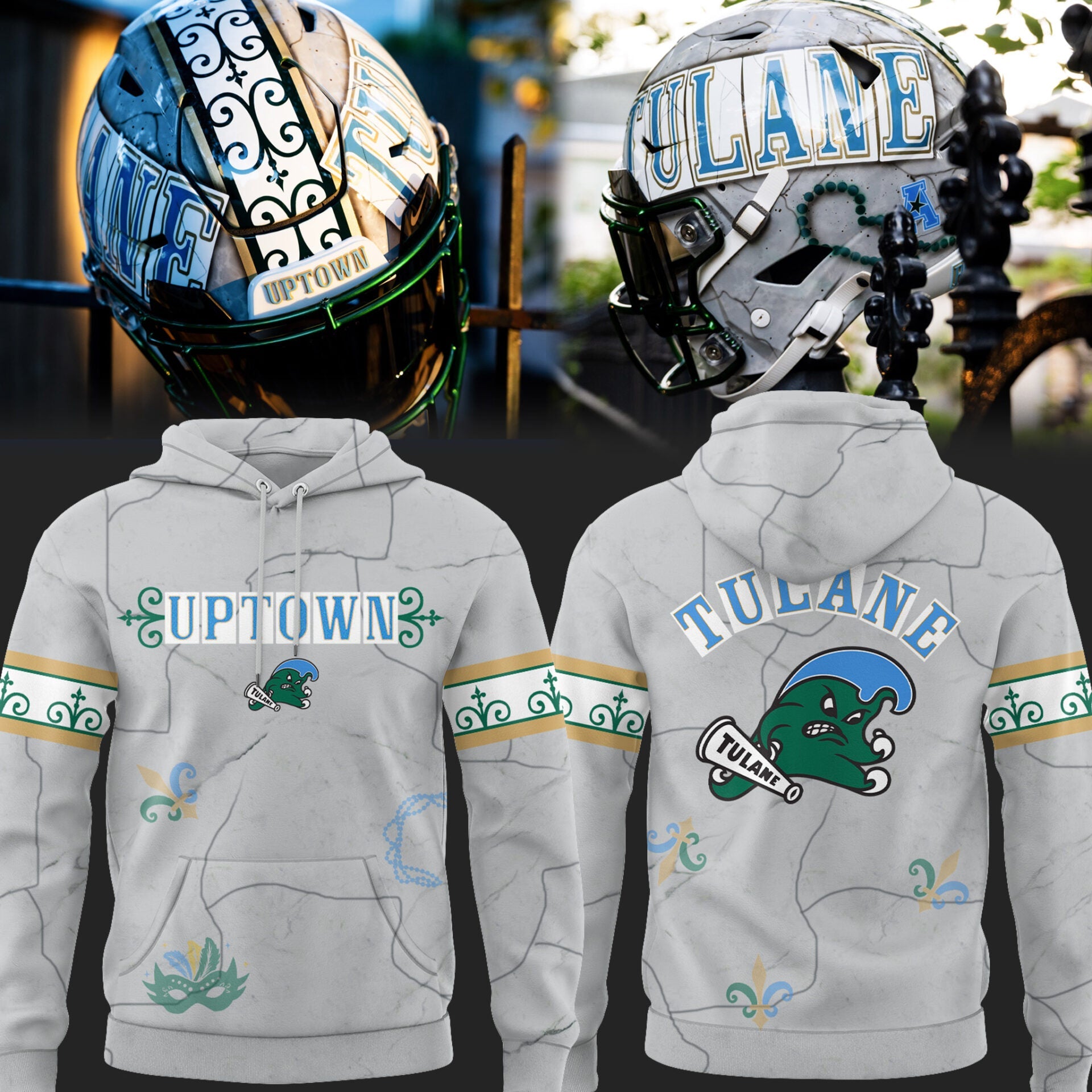 Limited Edition Tulane Football City Edition #UptownFootball Hoodie-PU25102208