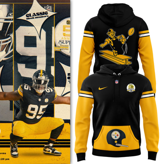 Pittsburgh Steelers Football 2024 Hoodie - Premium Pittsburgh Steelers Throwback 50th Anniversary Super Bowl Black Shirt - Special Christmas Gift Idea For Fan