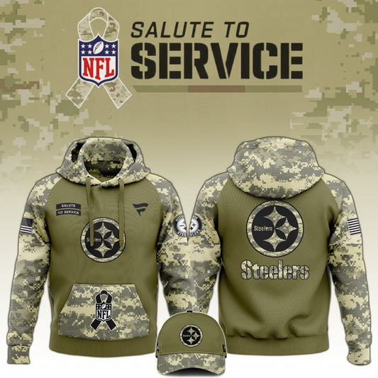 Pittsburgh Steelers Football 2024 Premium Hoodie For Veterans Day - Pittsburgh Steelers Arctic Camo 2024 - Special Christmas Gift Idea For Pittsburgh Steelers Fan PS02