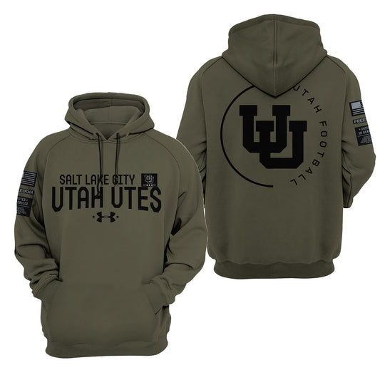 Women’s Utah Football Camo 2024 Salute to Service Club Fleece Pullover Hoodie