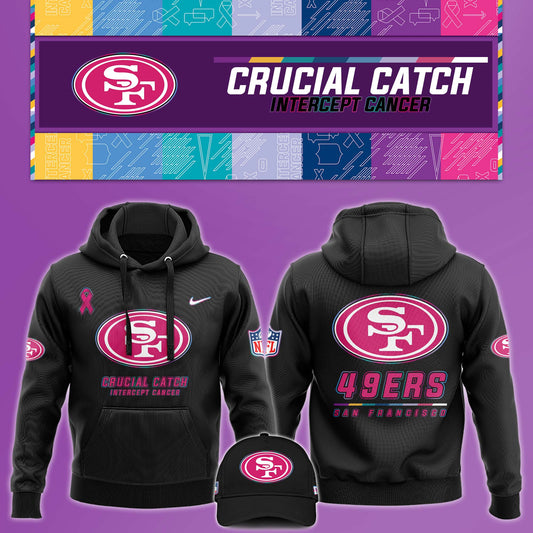 Premium San Francisco 49ers Gear - San Francisco 49ers NFL Crucial Catch Hoodie Limited Edition - Gear Up For Big Game - High-End SF 49ers Merch