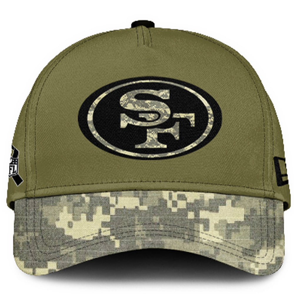 Premium San Francisco 49ers Gear - San Francisco 49ers Camo Hoodie 2024 Salute to Service Club - Gear Up For Big Game - High-End SF 49ers Merch