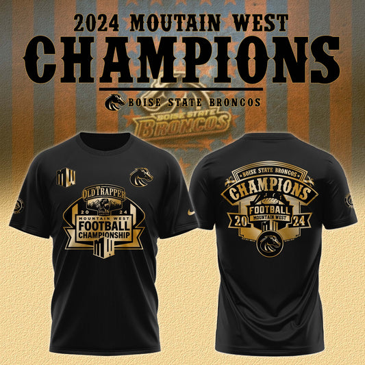 Boise State Broncos 2024 Moutain West Football Champion T-Shirt