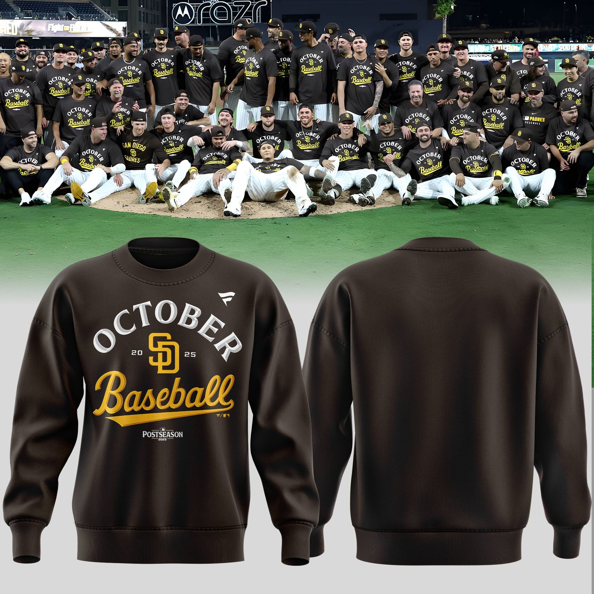 San Diego Padres Fight For The Faithful Postseason October Baseball Sweatshirt For Fans