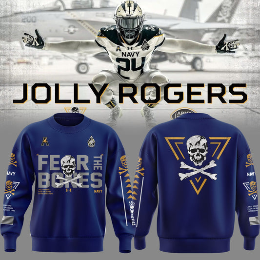 Special New Jolly Rogers Navy Midshipmen Sweatshirt