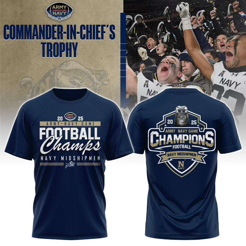Navy Midshipmen T-Shirt - 2025 CIC Champions Shirt