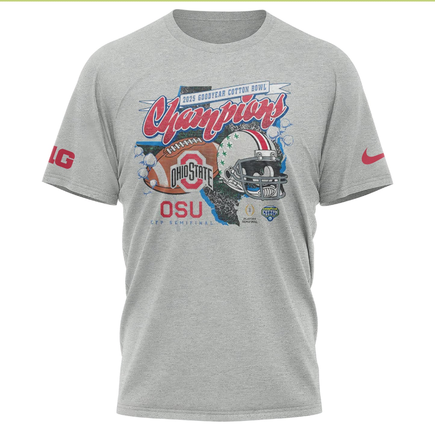 Ohio State Football Cotton Bowl Champions Unisex Grey T-Shirt