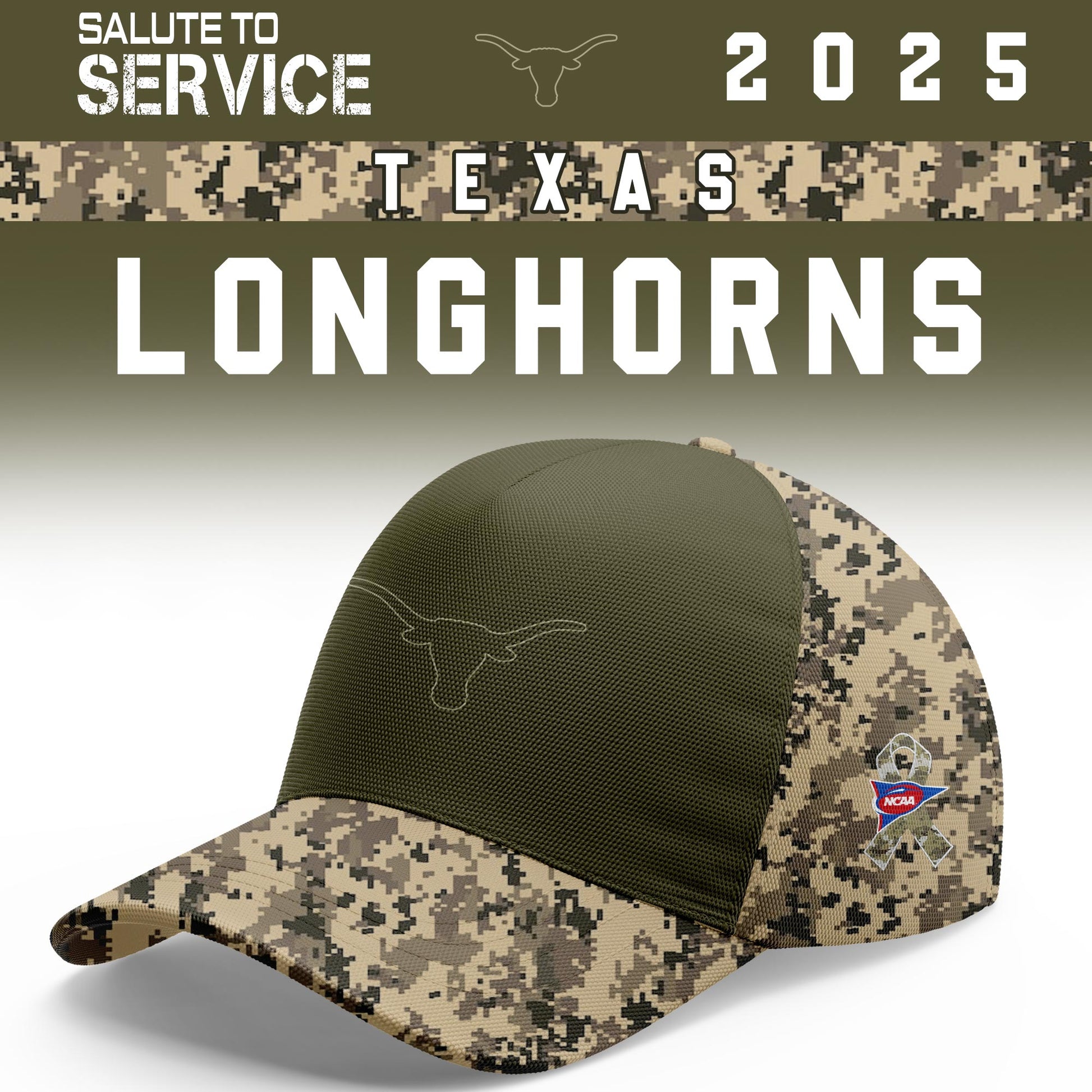 Texas Longhorns Salute To Service Limited Hoodie and Cap 2025 Collection