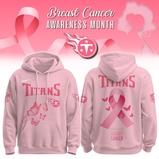 Wear It Pink 2025 - Tennessee Titans Breast Cancer Awareness Edition Hoodie