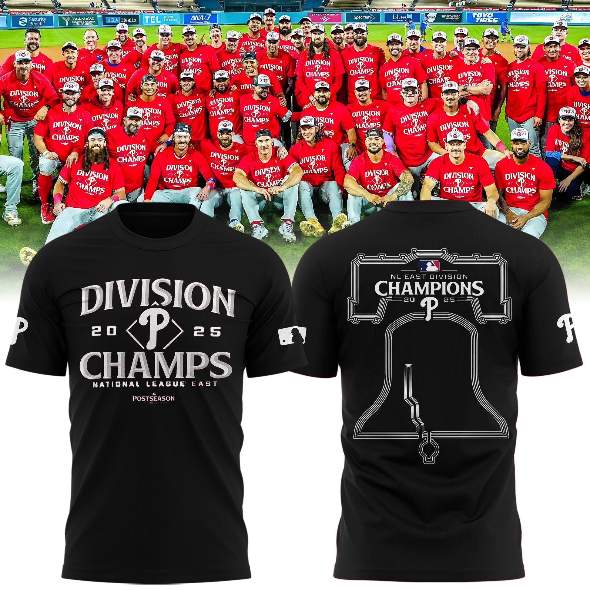 Philadelphia Phillies T-Shirt BACK-TO-BACK NL EAST CHAMPIONS