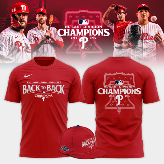 Philadelphia Phillies T-Shirt BACK-TO-BACK NL EAST CHAMPIONS