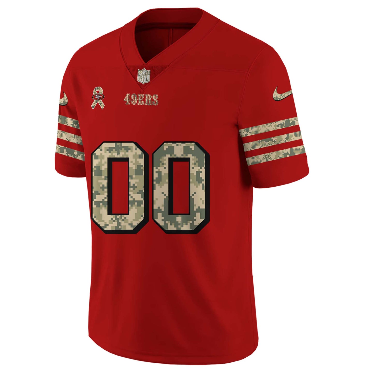 Premium San Francisco 49ers Gear - San Francisco 49ers 2024 Salute to Service featuring George Kittle's Signature Jersey (Custom) - Gear Up For Big Game - High-End SF 49ers Merch