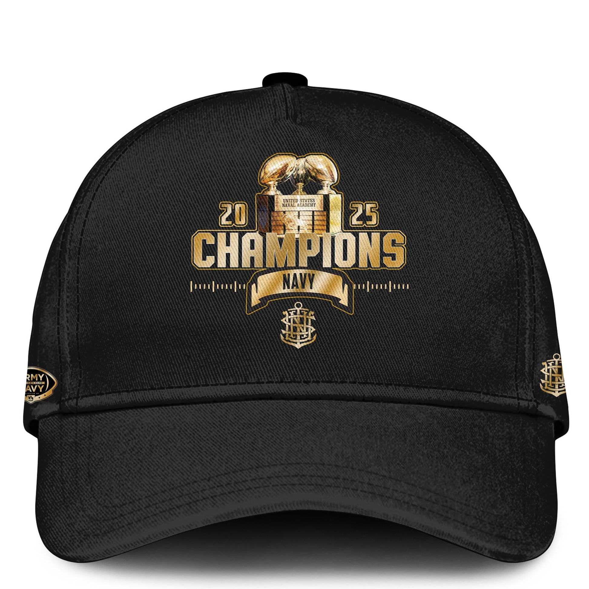 Navy Midshipmen Hoodie – Back-to-Back CIC Trophy Champions 2025 Combo Hoodie Golden Black