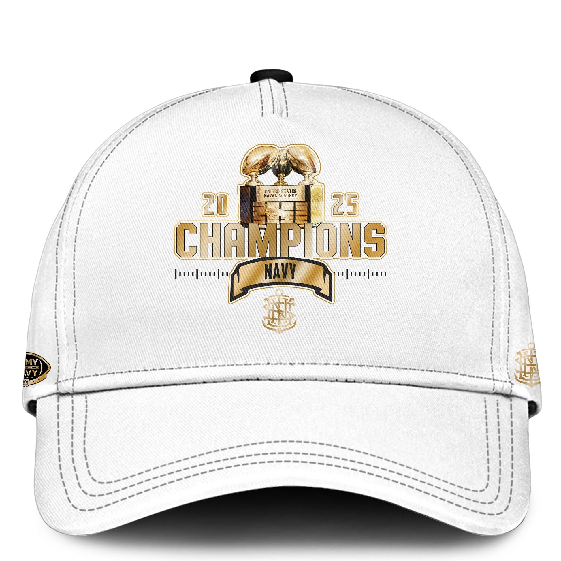 Navy Midshipmen Hoodie – Back-to-Back CIC Trophy Champions 2025 Combo Hoodie Golden White