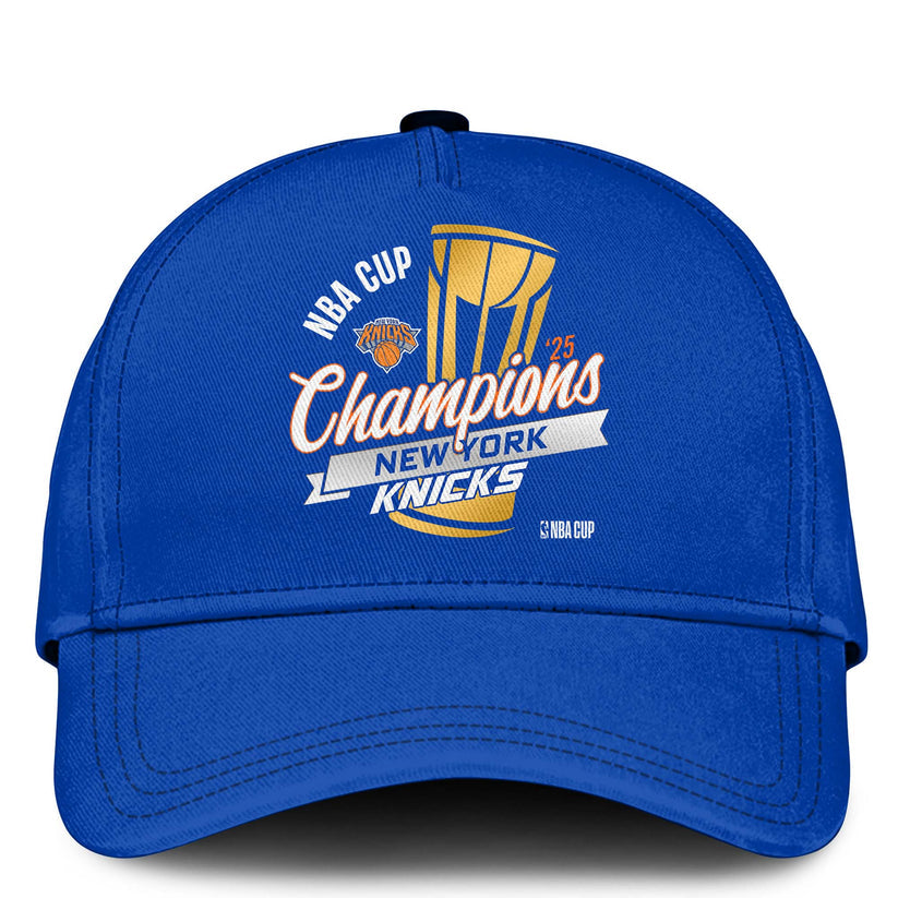 New York Knicks 2025 Emirates Cup Champions Sweatshirt All-Team - Blue 2-Side - Design By Tyche Joy