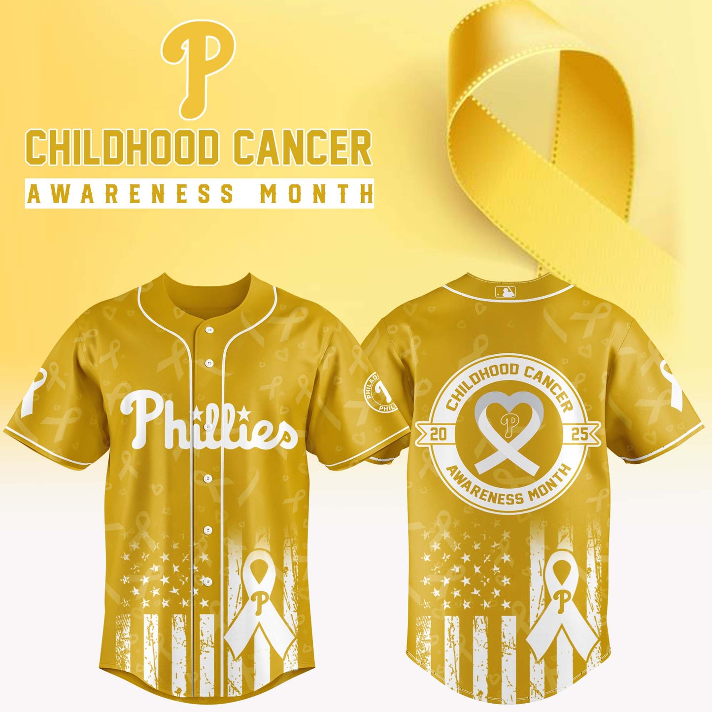 Philadelphia Phillies x Childhood Cancer Awareness Month 2025 Jersey Editions Limited