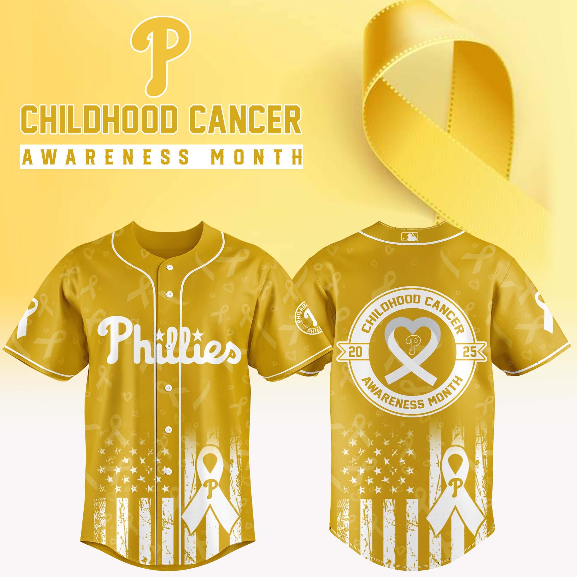 Philadelphia Phillies x Childhood Cancer Awareness Month 2025 Jersey Editions Limited