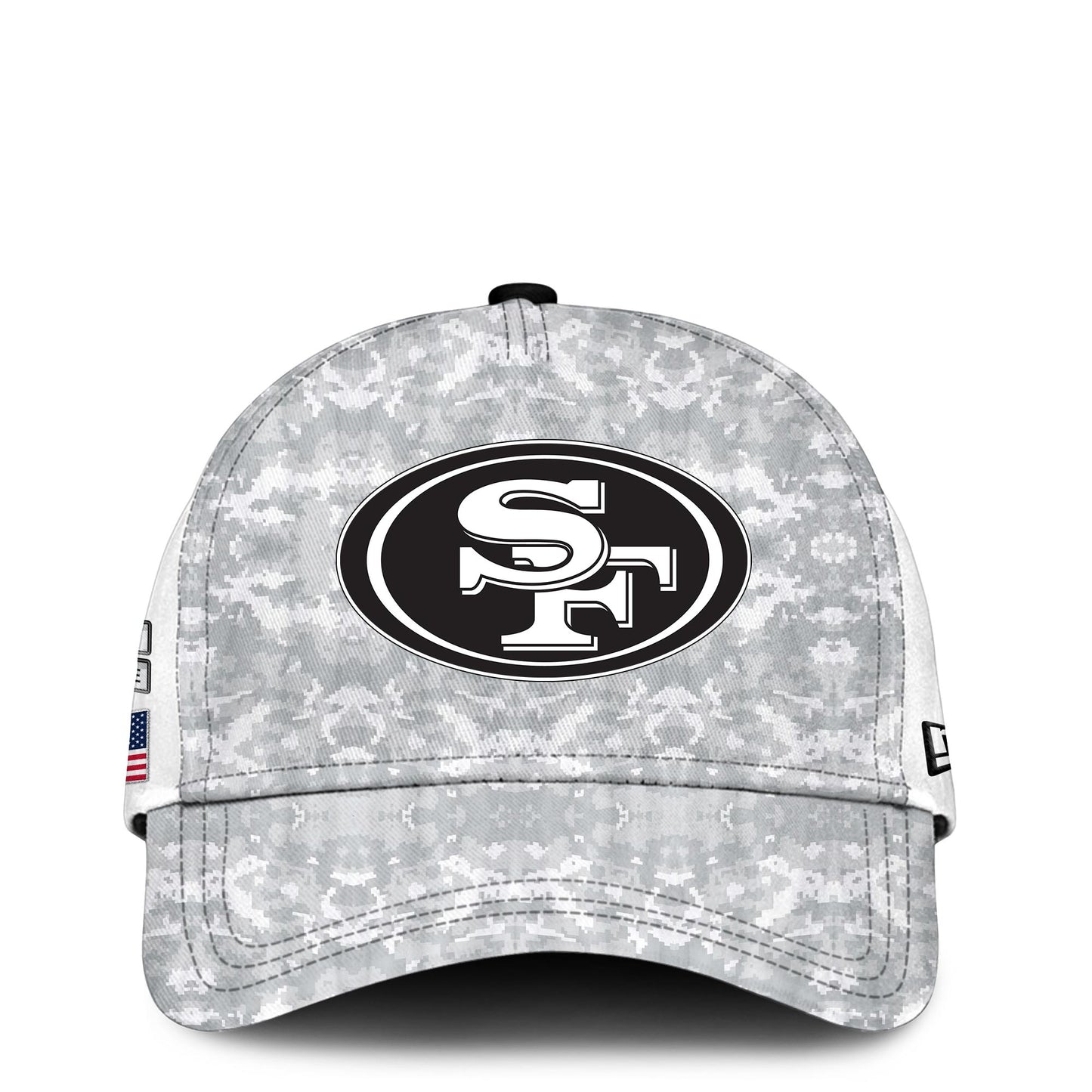 Premium San Francisco 49ers Gear - Limited Edition Arctic Camo San Francisco 49ers Salute to Service Club Fleece Pullover Hoodie+Pants+Cap Set - Gear Up For Big Game - High-End SF 49ers Merch