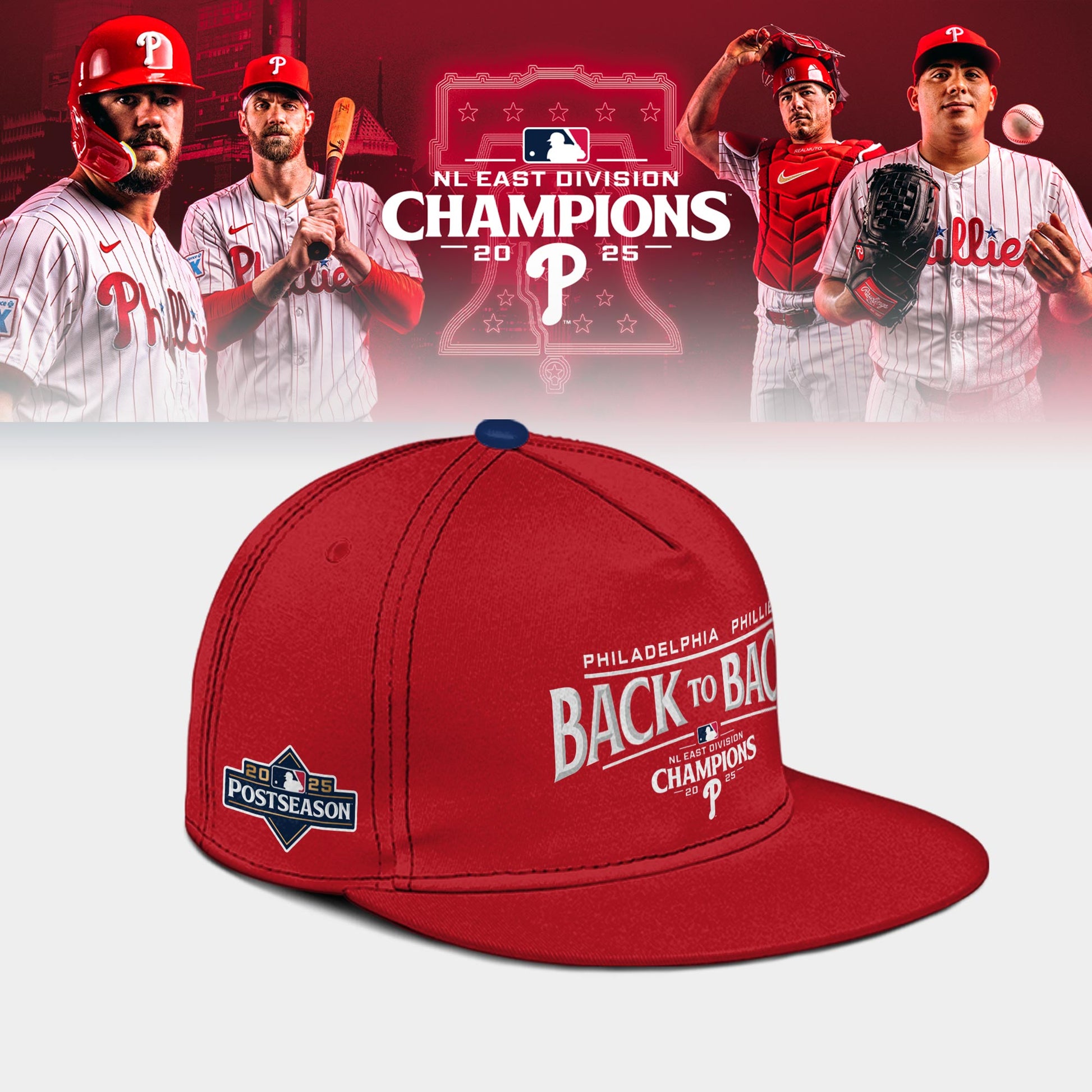 Philadelphia Phillies Hoodie BACK-TO-BACK NL EAST CHAMPIONS