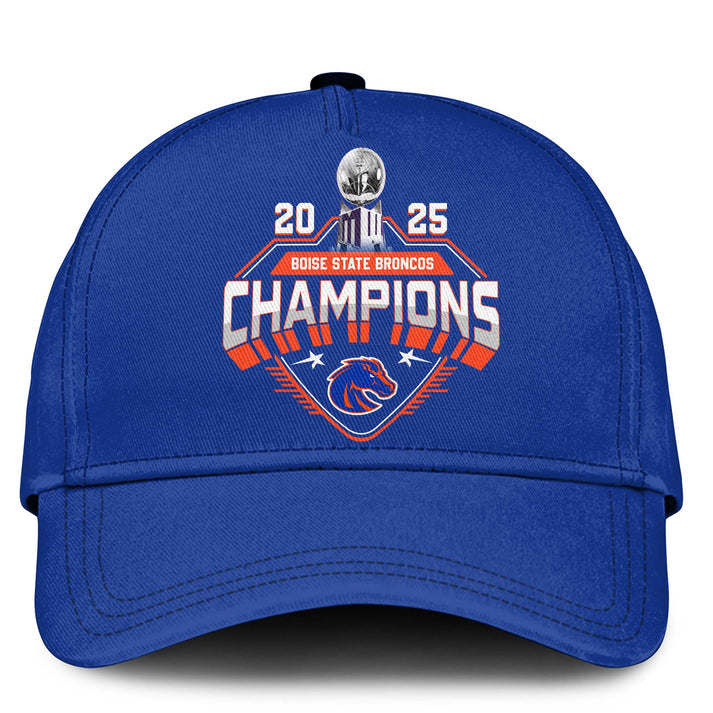 Boise State 2025 Mountain West Championship Blue T-Shirt - Boise State Football Champions T-Shirt Jogger Cap Combo